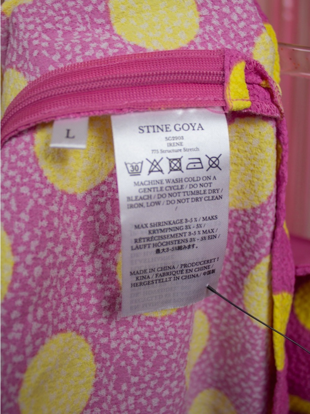 NWT STINE GOYA polka dot blouse SZ L - Picture 7 of 7